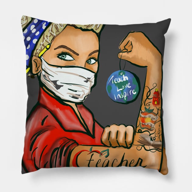 Survived Covid teaching Pillow by Pammyj