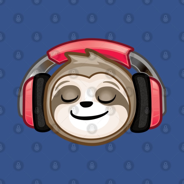 Smiling sloth face listen to music by PnJ