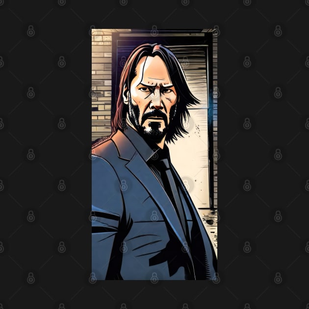 John Wick Comic book style_010 by Buff Geeks Art