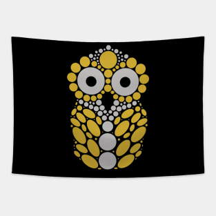 Gold and Silver Owl Tapestry