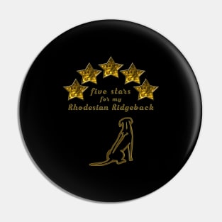 Rhodesian Ridgeback Five Stars Pin