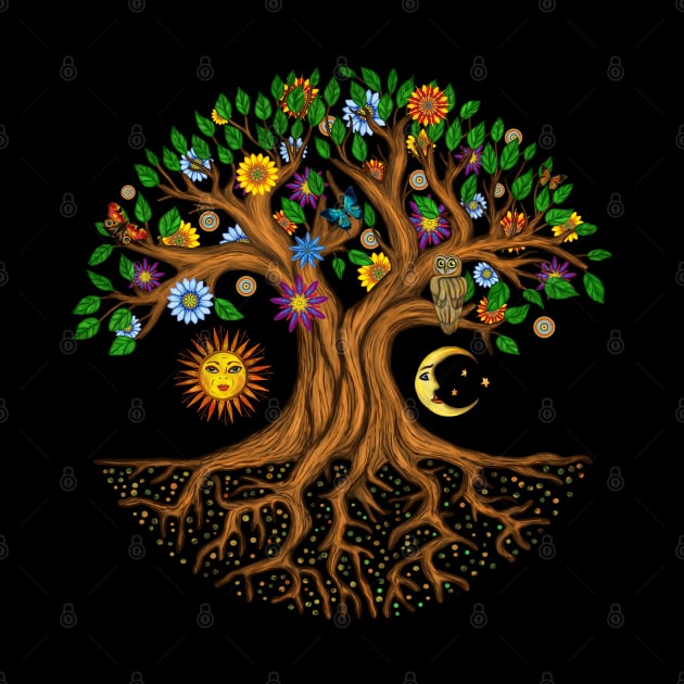 Whimsical Tree of Life - Yggdrasil by Nartissima