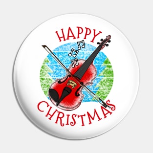 Christmas Violin Violinist String Musician Xmas 2022 Pin