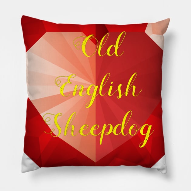 Old English Sheepdog Pillow by Ians Photos and Art