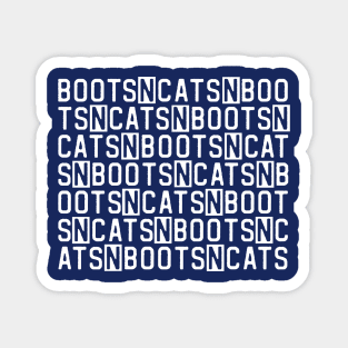 Boots n cats: Say it quickly and voila! you're a beatboxer (white letters with cut outs) Magnet