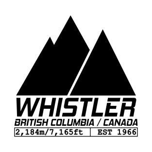 Ski Whistler British Columbia Canada Skiing and Snowboarding T-Shirt