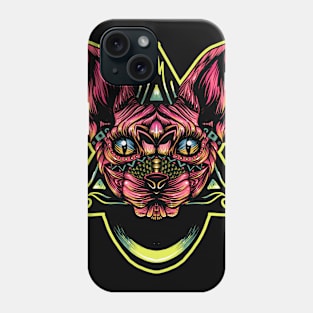 Sphynx floral color Phone Case