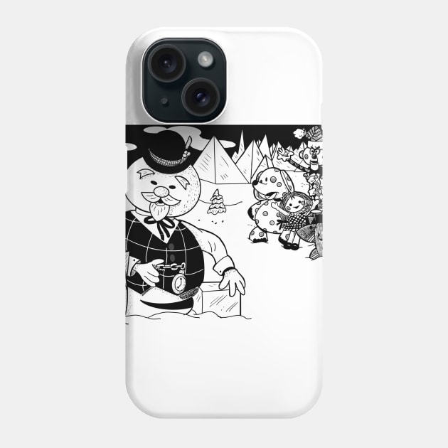 Inktober "Misfit" The Island Phone Case by freezethecomedian