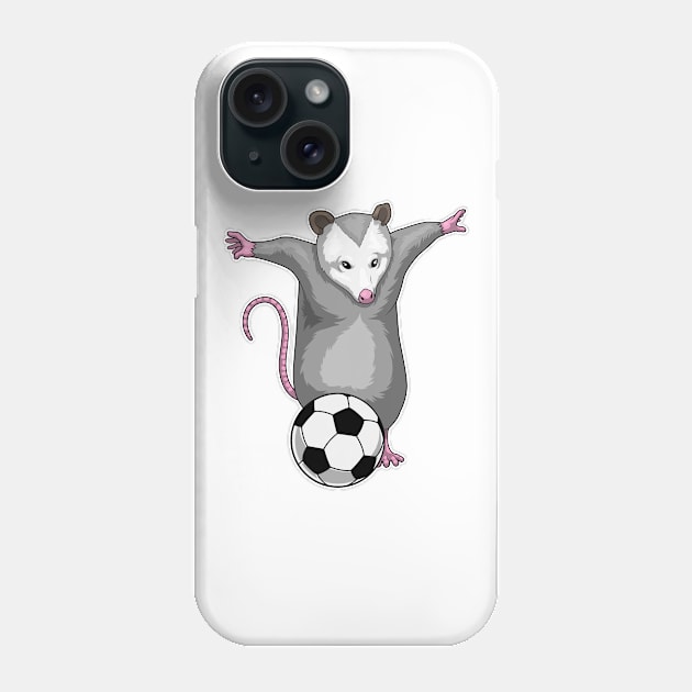 Opossum Soccer player Soccer Phone Case by Markus Schnabel