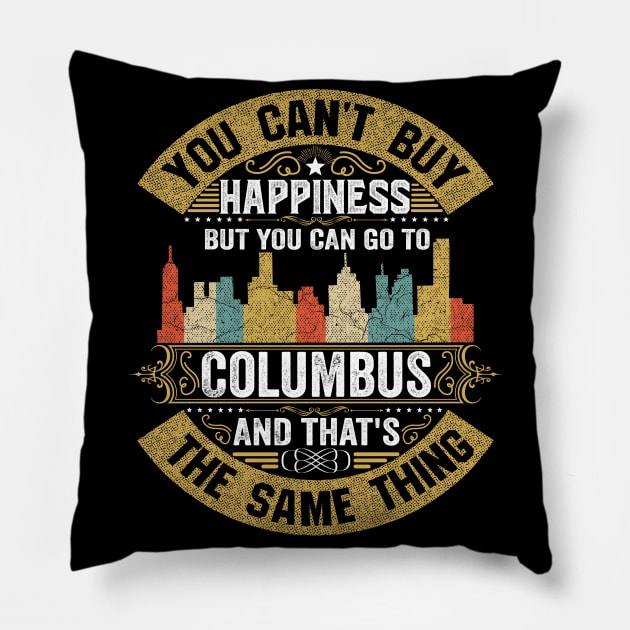 Columbus City Ohio State USA Flag Native American Pillow by BestSellerDesign