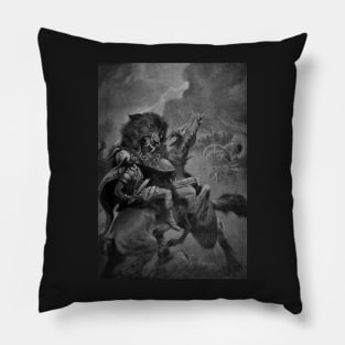 Odin and Fenrir by Dorothy Hardy 1909 Pillow