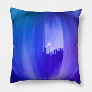 Blue Fantasy Ombre Marble Abstract Space Pillow