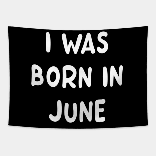 Typography Born In June Tapestry