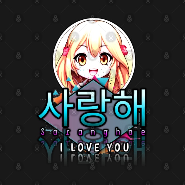 Saranghae - I Love You - Korean Quote by MaystarUniverse