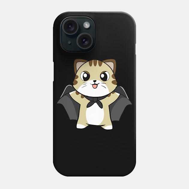 Spooky Vampire Cat Phone Case by WildSloths