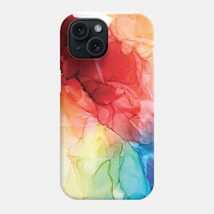 Rainbow Good Vibes Abstract Painting Phone Case