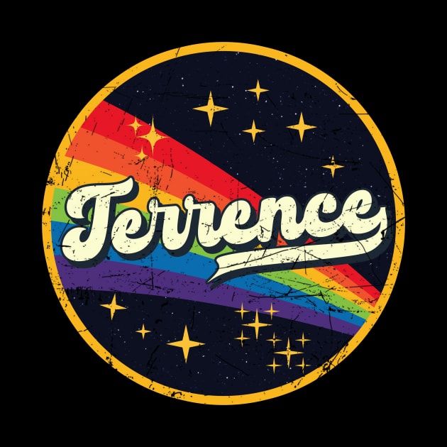 Terrence // Rainbow In Space Vintage Grunge-Style by LMW Art