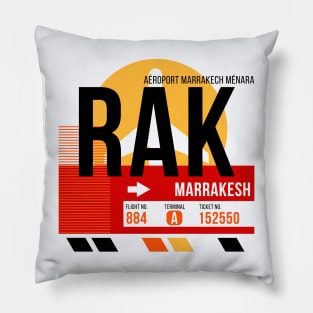 Marrakesh (RAK) Airport // Sunset Baggage Tag Pillow