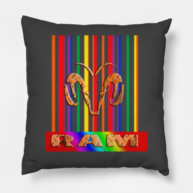 rainbow RAM Pillow by monikamonik