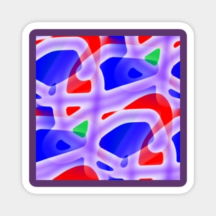 Purple, blue and red Magnet