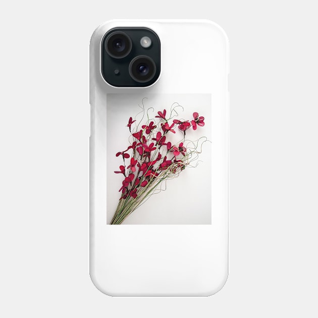 Dainty Red Right Slanted Bouquet Phone Case by KirtTisdale