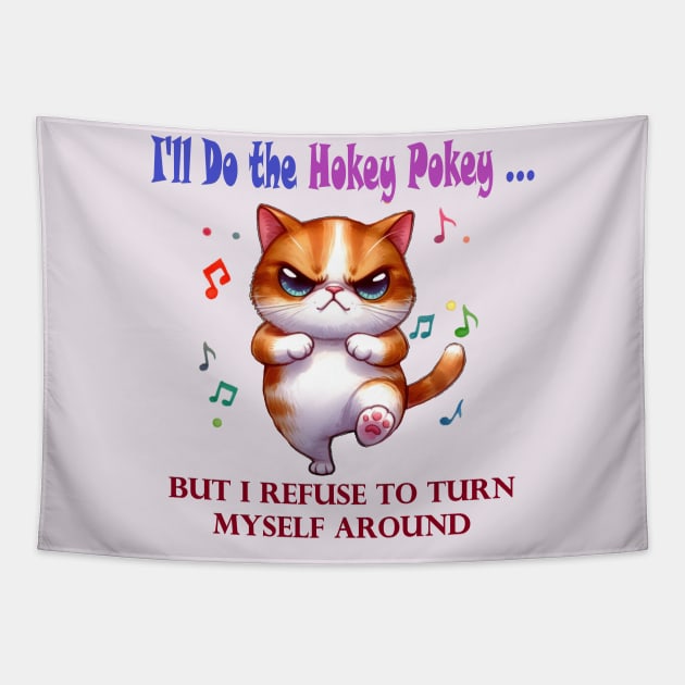 Angry Hokey Pokey Cat Tapestry by CAutumnTrapp