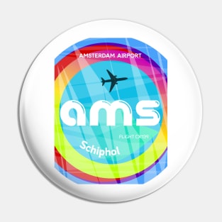 AMS Amsterdam airport code Pin