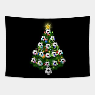 Soccer Balls Christmas Tree lights Xmas Gift Holiday Tapestry