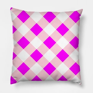 Pink Gingham Inspired Pattern Pillow