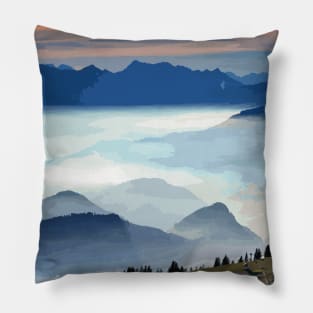 Sunrise on the top Pillow