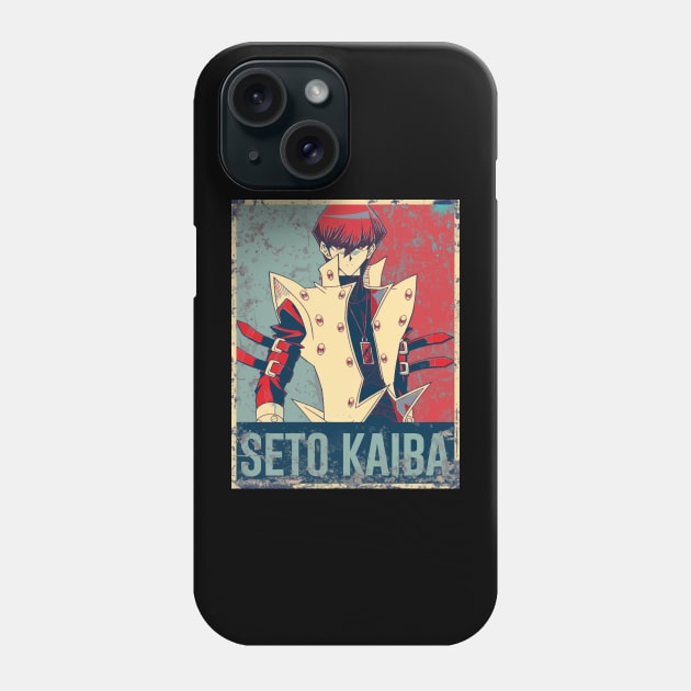 Kaiba in Hope and Distressed Style Anime Art Phone Case by DeathAnarchy