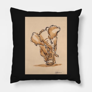 Majestic: Elephant Watercolor Painting #19 Pillow