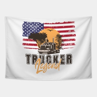 USA Husband dad trucker  legend Tapestry