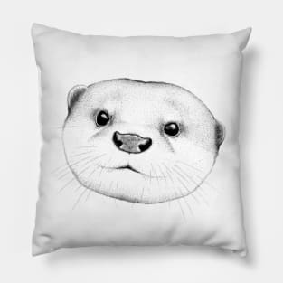 Asian Small Clawed Otter Face Pillow