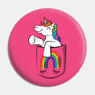 Rainbow Pocket Unicorn Pin