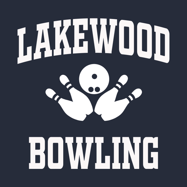 Lakewood New Jersey Bowling (White) by Drugfreedave