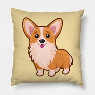 Cool Iron On Patches Corgi Pillow