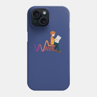 reading newspaper on a wave Phone Case