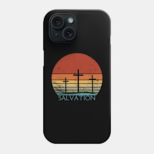 Salvation Christian Cross Sunset Silhouette Design Phone Case