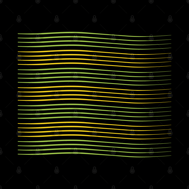 Green and Yellow Stripes Pattern by Walking Millenial