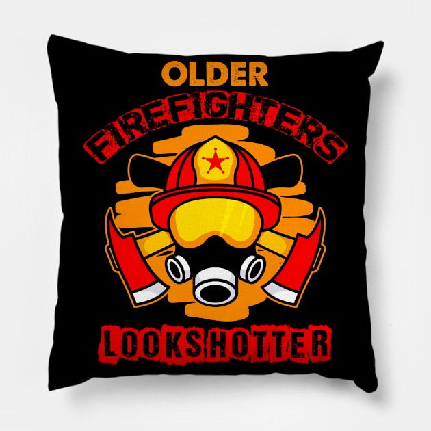 Firefighters Are Hot - Fun Shirt Pillow by swissles