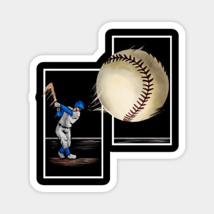 The Batter Hits The Baseball Magnet