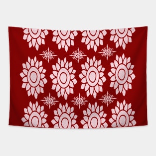 Pink Flower Pattern Tapestry