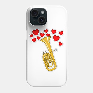 Valentines Tenor Horn Teacher Brass Player Wedding Musician Phone Case