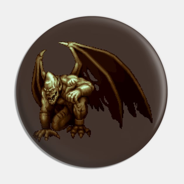 Firebrand Statue Pin by Pixelblaster