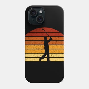 Vintage Sunset Golfing Gift For Golfers Phone Case