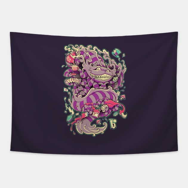 Cheshire Dragon Tapestry by JEHSEE