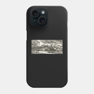 The Black Country, 19th century view of Oldbury, West Midlands, industrial revolution Phone Case