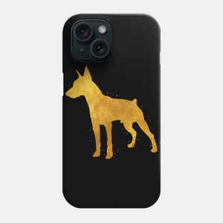 Doberman golden art Phone Case