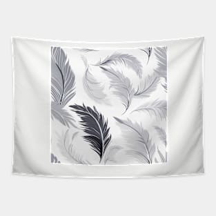 black, lavender and gray feathers Tapestry